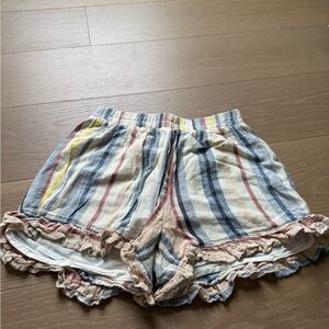 Colorful Striped High Waist Women's Shorts